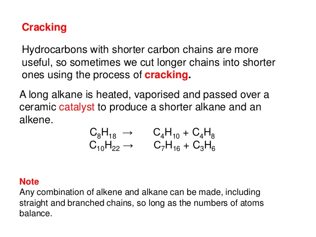 alternative balanced equation for the cracking of decane